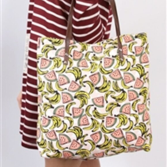 Fruit Print Canvas Tote Bag 🍉 - Picture 3 of 6